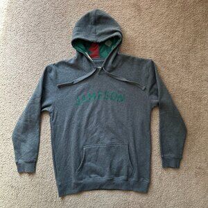 Jameson Sweatshirt Mens 2XL Hoodie Pullover Grey Big Logo Pockets Thick